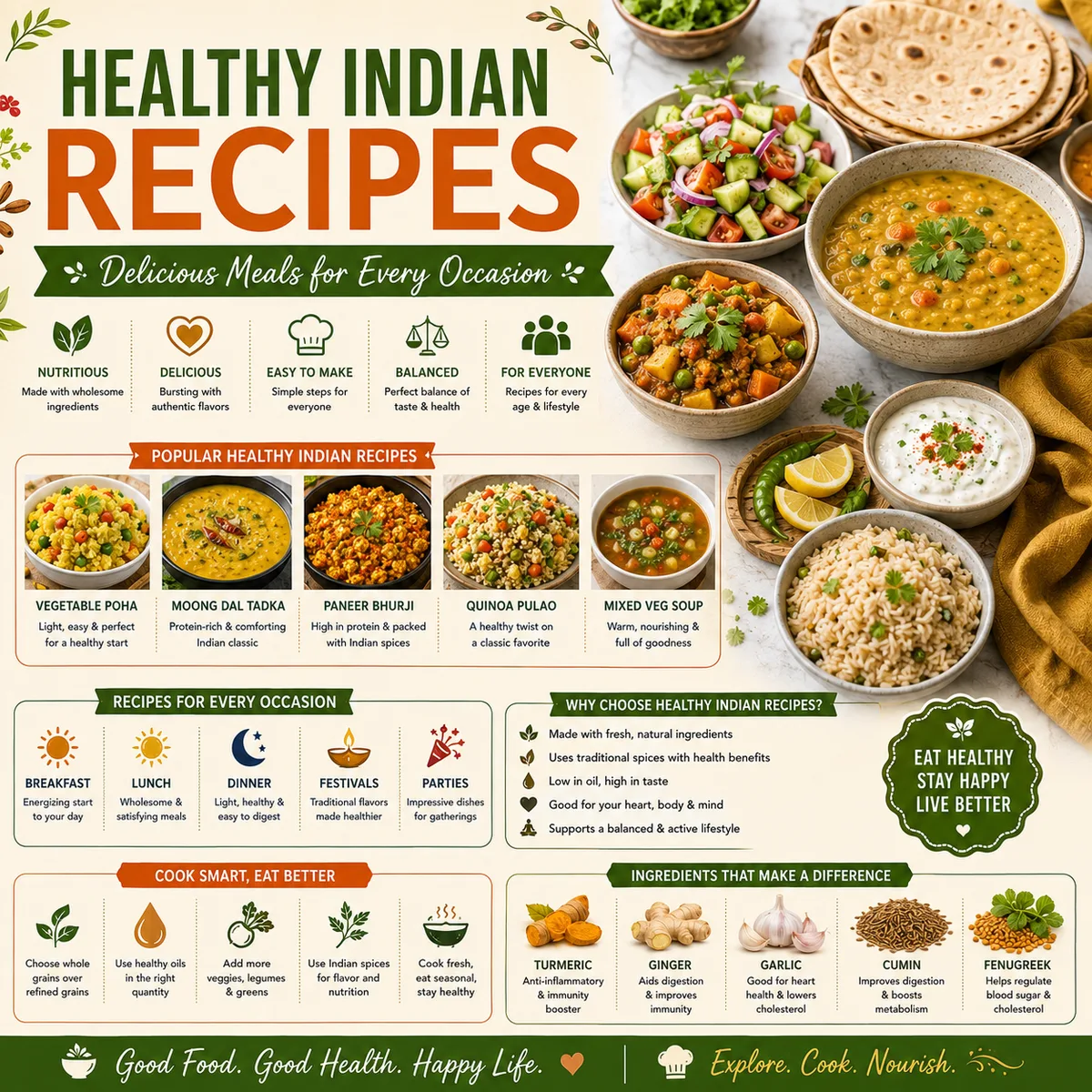 Healthy Indian Recipes: Delicious Meals for Every Occasion
