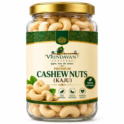Vrindavan Tattva Premium Cashew Kernels (Kaju) – 100% Natural & Rich in Nutrition 500g