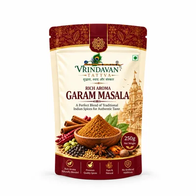 Vrindavan Tattva Premium Garam Masala Powder – Rich Aroma Spice Blend 100g