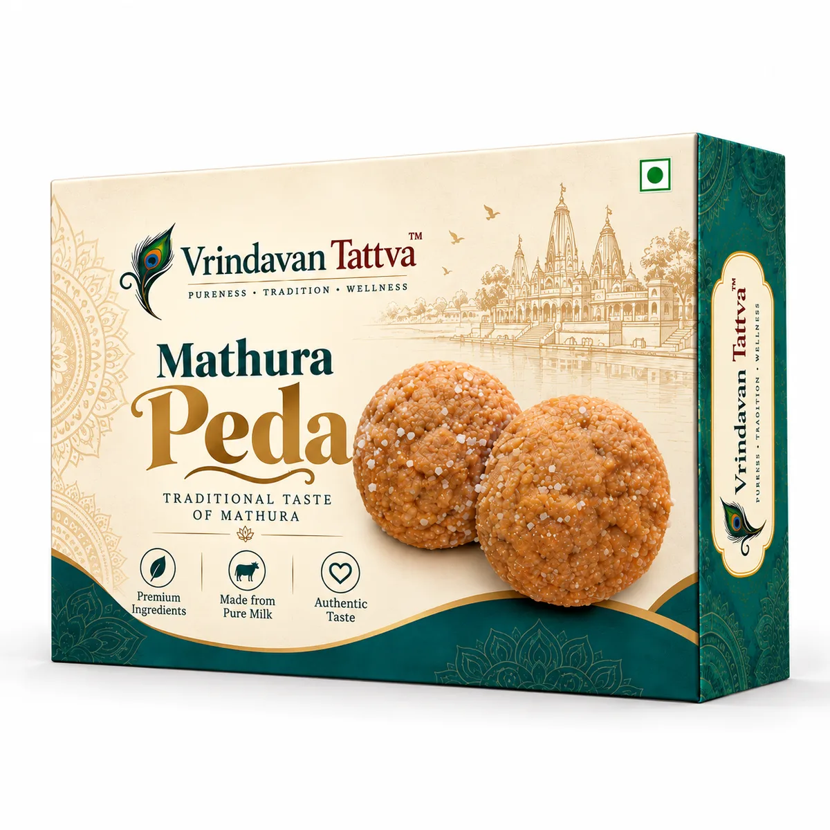 Vrindavan Tattva Pure Milk Mathura Peda – Traditional Taste of Mathura 500g