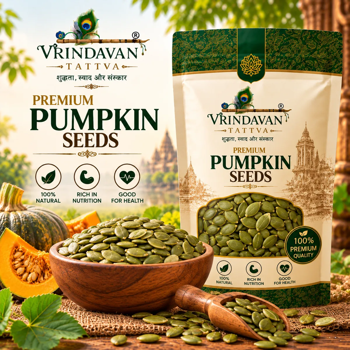 Vrindavan Tattva Premium Pumpkin Seeds 250g thumbnail 2