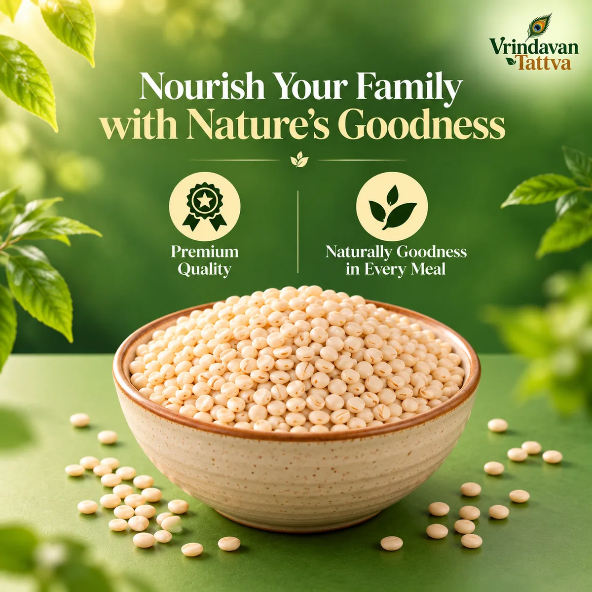 Vrindavan Tattva Organic Urad Dal (White Lentils) 500g thumbnail 4