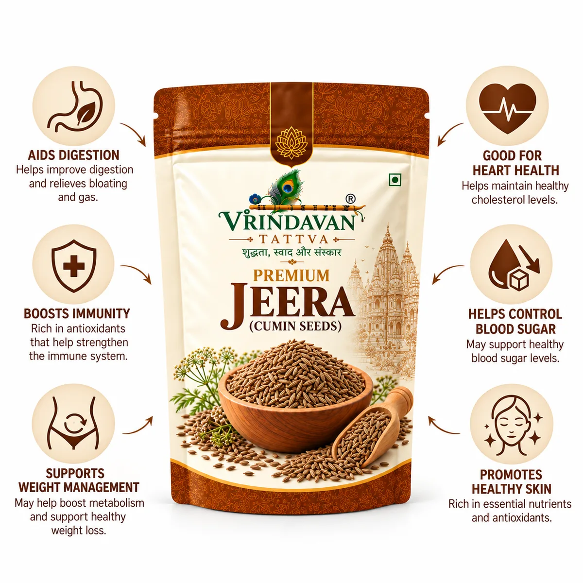 Vrindavan Tattva Premium Whole Jeera 250g thumbnail 4