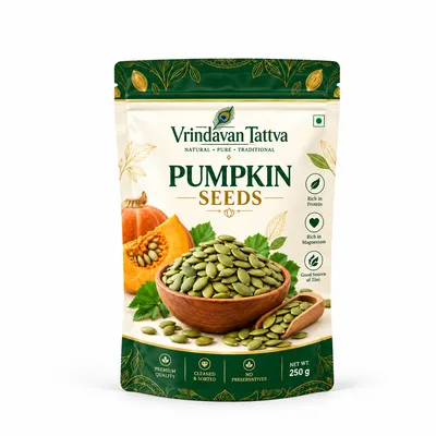 Vrindavan Tattva Premium Pumpkin Seeds – 100% Natural & Rich in Nutrients 250g