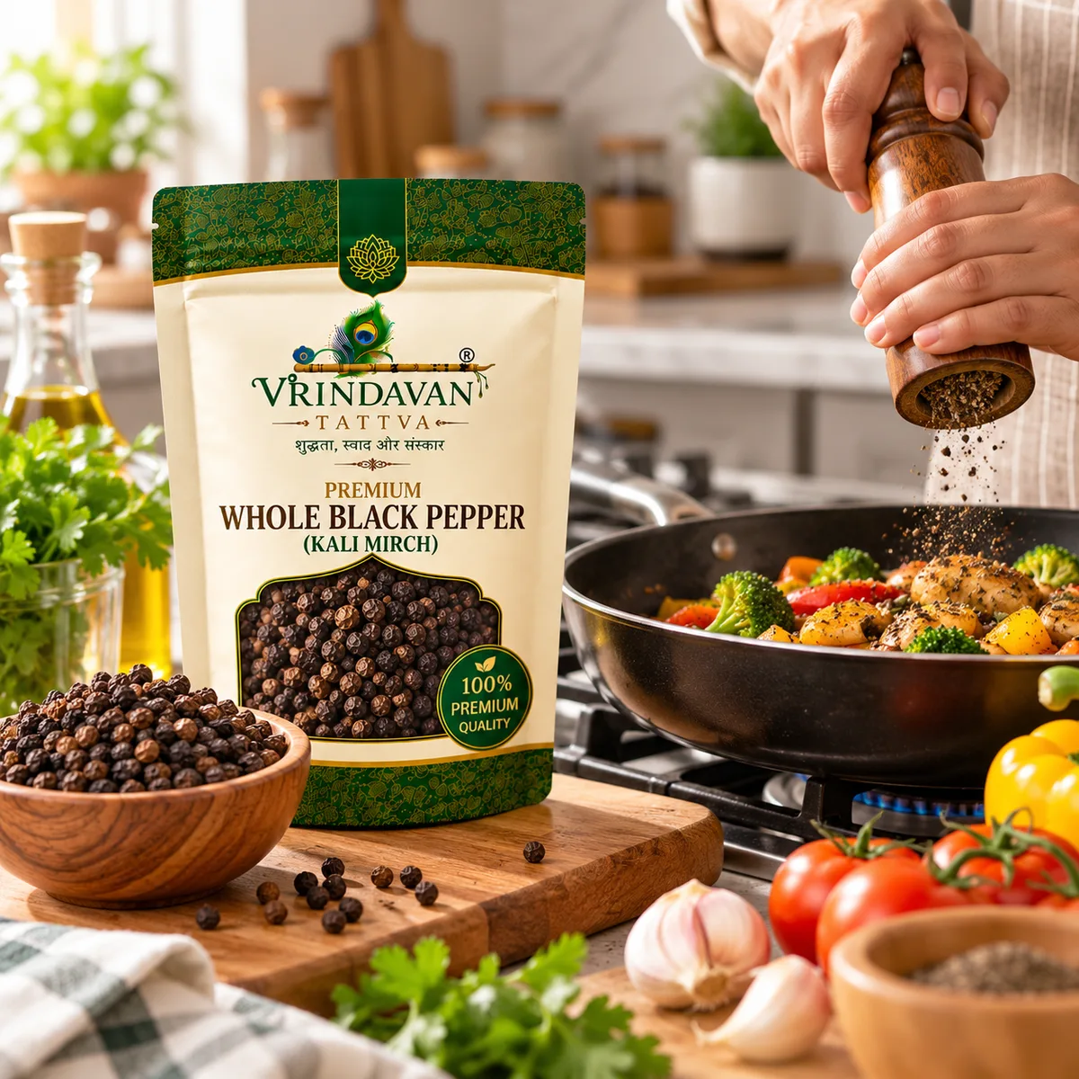 Vrindavan Tattva Premium Whole Black Pepper (Sabut Kali Mirch) 200g thumbnail 4