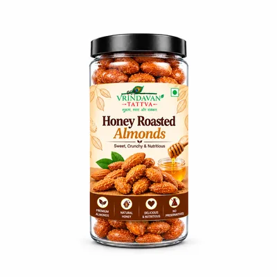 Vrindavan Tattva Honey Roasted Almonds 100g