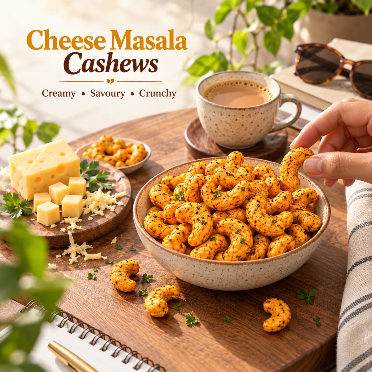 🧀 Cheese Masala Cashews — creamy & savoury 100g thumbnail 4