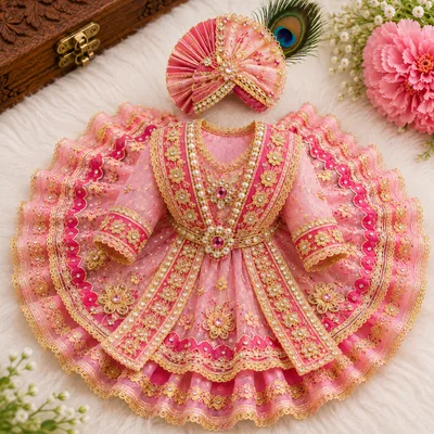 Laddu Gopal Royal  Poshak (4no.) PINK