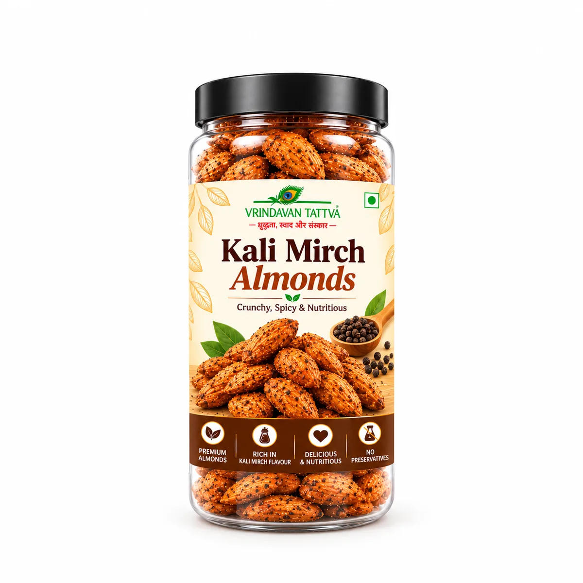 Vrindavan Tattva Kali Mirch Almonds 100g