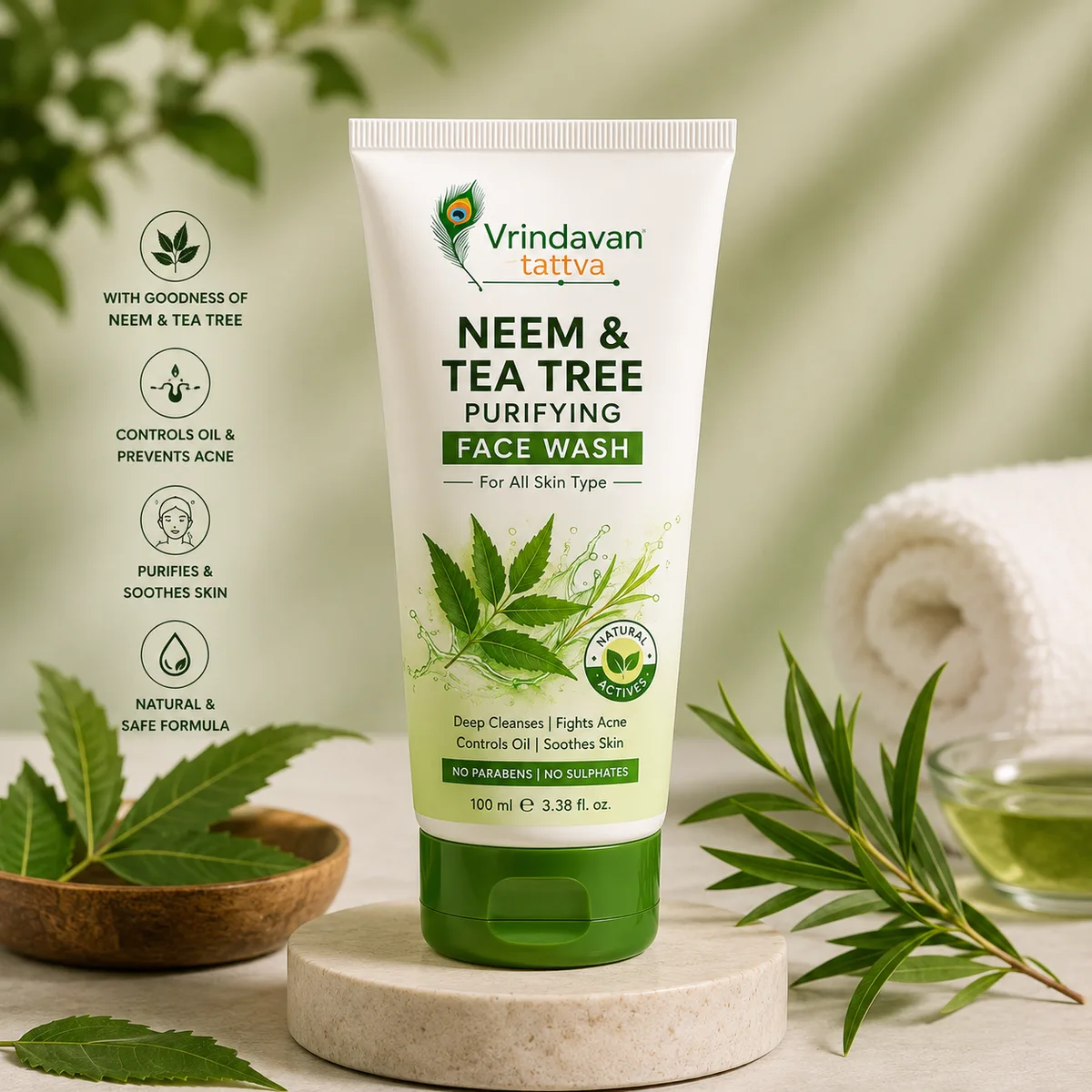 Neem & Tea Tree Purifying Face Wash For All Skin Type 100ml (pack of 1)
