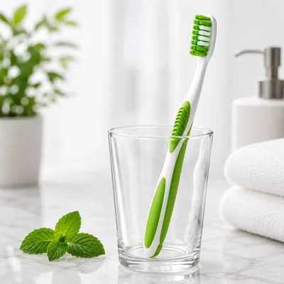 Vrindavan Rasa Soft Bristle Toothbrush Green Pack Of 1