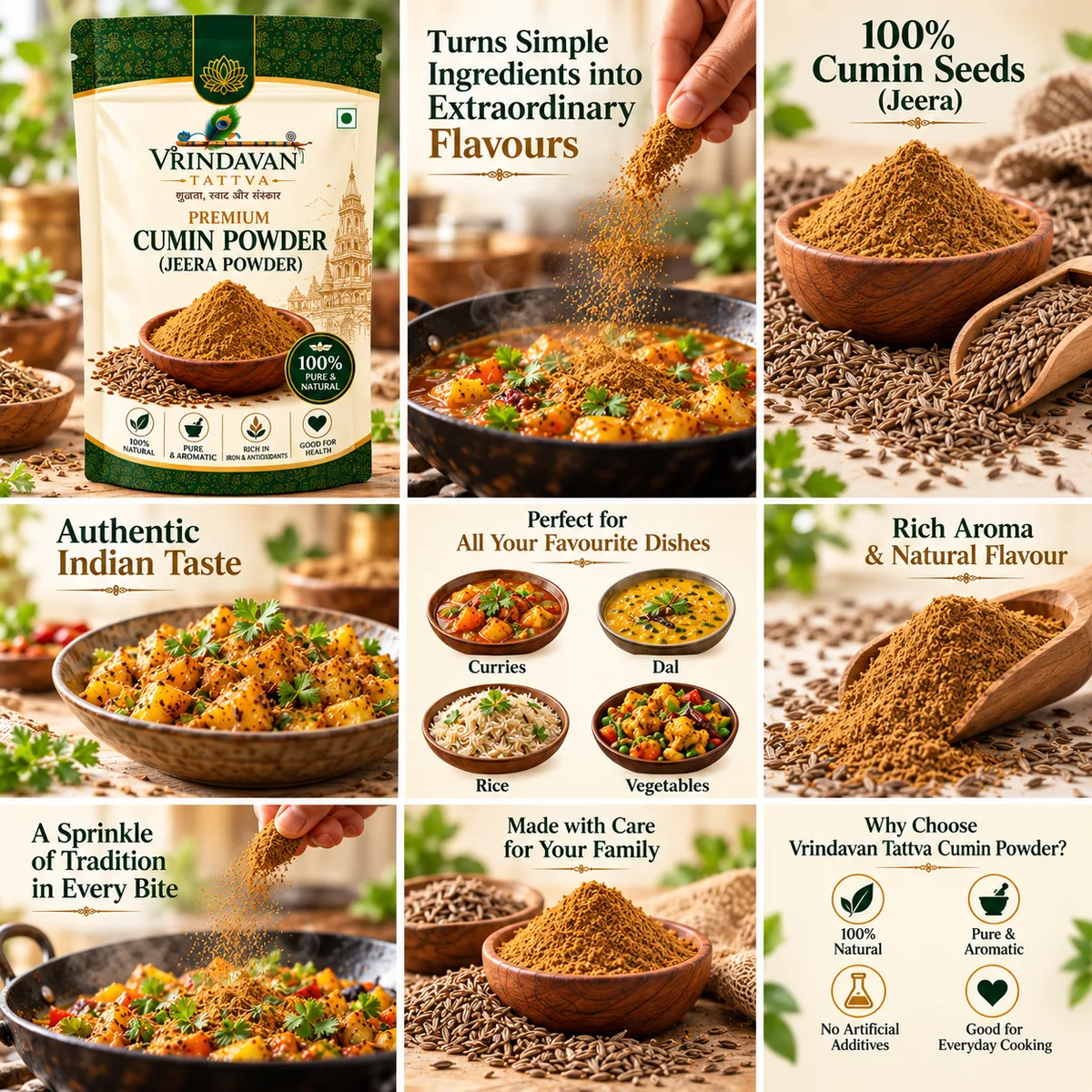 Vrindavan Rasa Premium Cumin Powder (Jeera Powder) 100g thumbnail 5