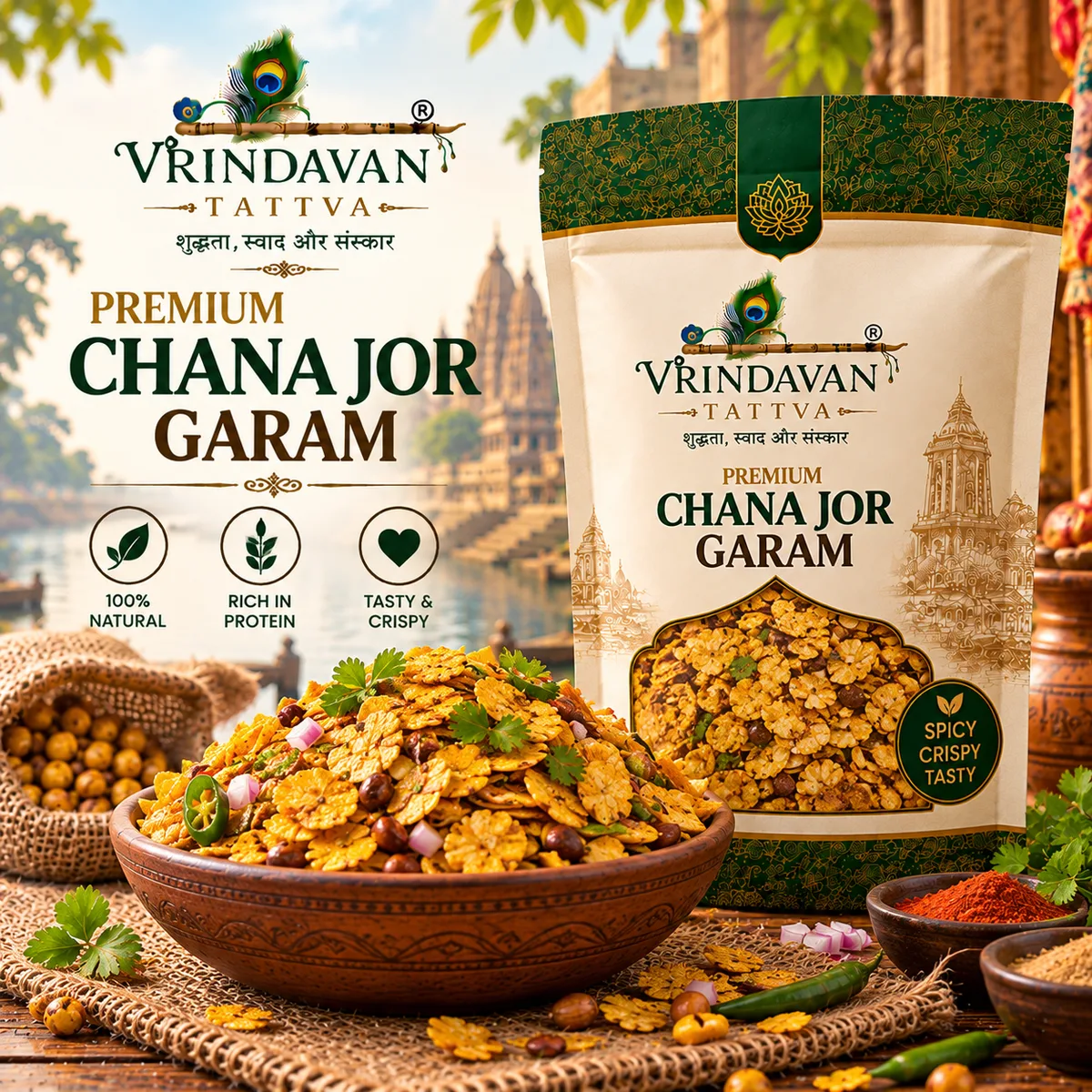 Vrindavan Tattva Premium Chana Jor Garam 250g