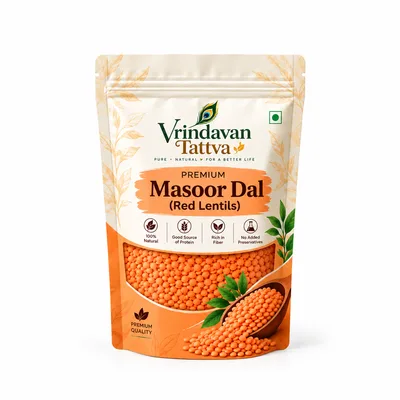 Vrindavan Tattva Organic Masoor Dal (Red Lentils) 500g