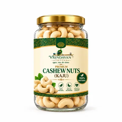 Vrindavan Tattva Premium Cashews (Kaju) – 100% Natural & Rich in Nutrients 500g