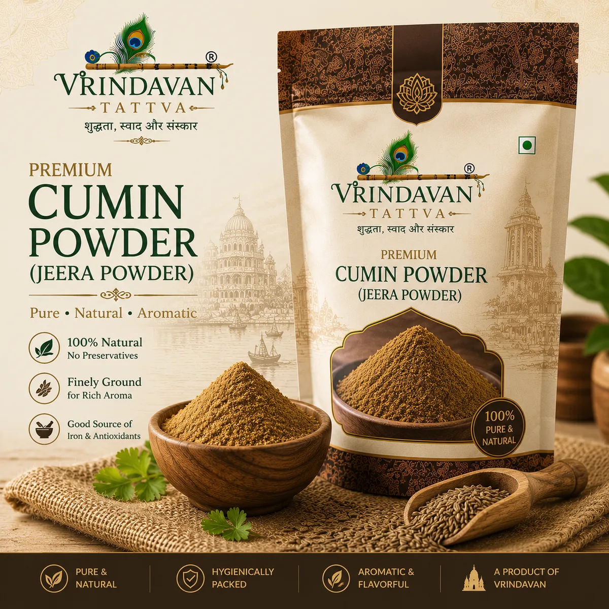 Vrindavan Rasa Premium Cumin Powder (Jeera Powder) 100g