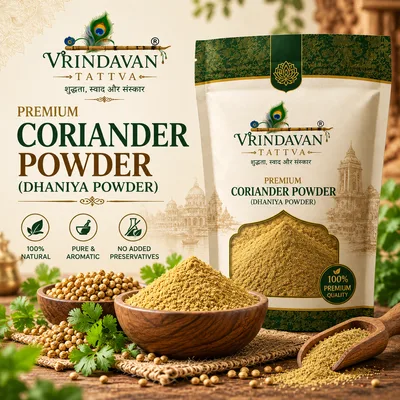 Vrindavan Rasa Premium Coriander Powder (Dhaniya Powder) – Pure & Aromatic Spice 100g