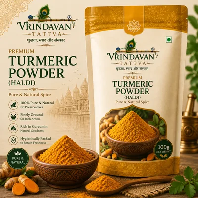 Vrindavan Rasa Premium Turmeric Powder (Haldi)  100g