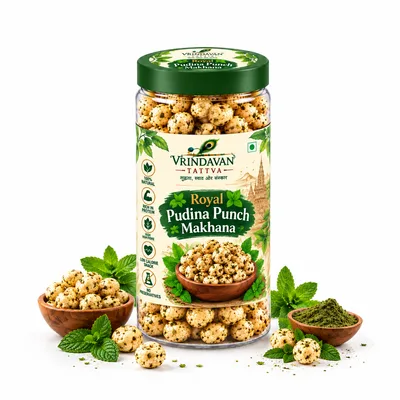 Vrindavan Tattva Royal Pudina Punch Makhana 100g