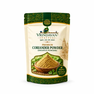 Vrindavan Rasa Premium Coriander Powder (Dhaniya Powder) – Pure & Aromatic Spice 250g