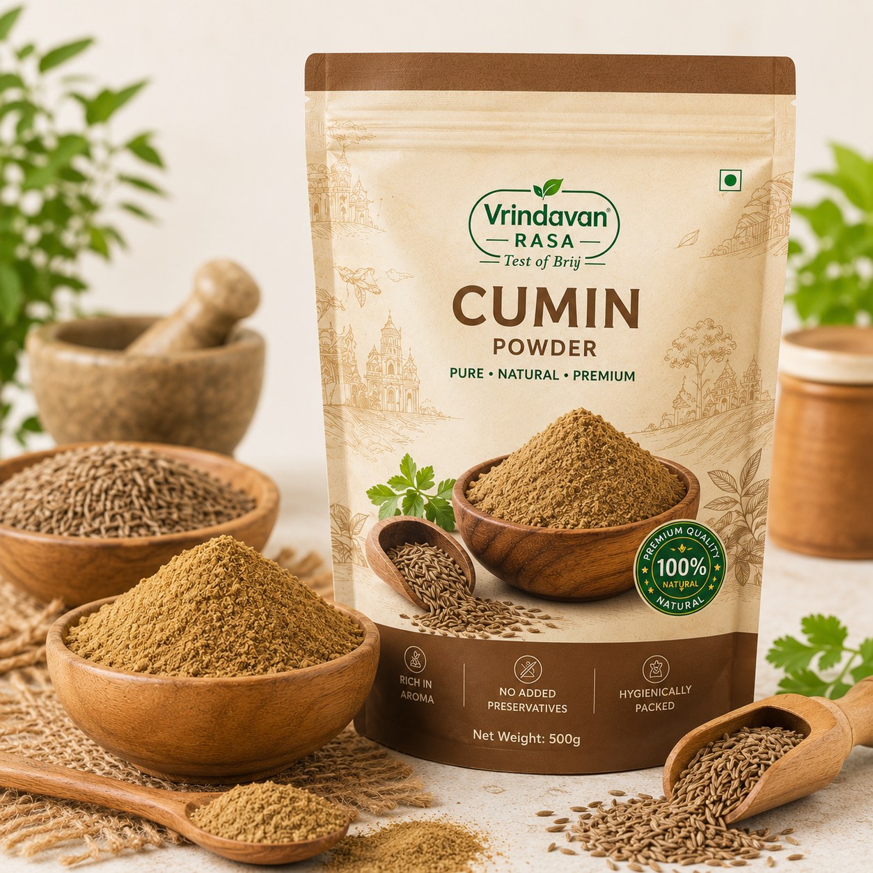 Vrindavan Rasa Premium Cumin Powder (Jeera Powder)  100g