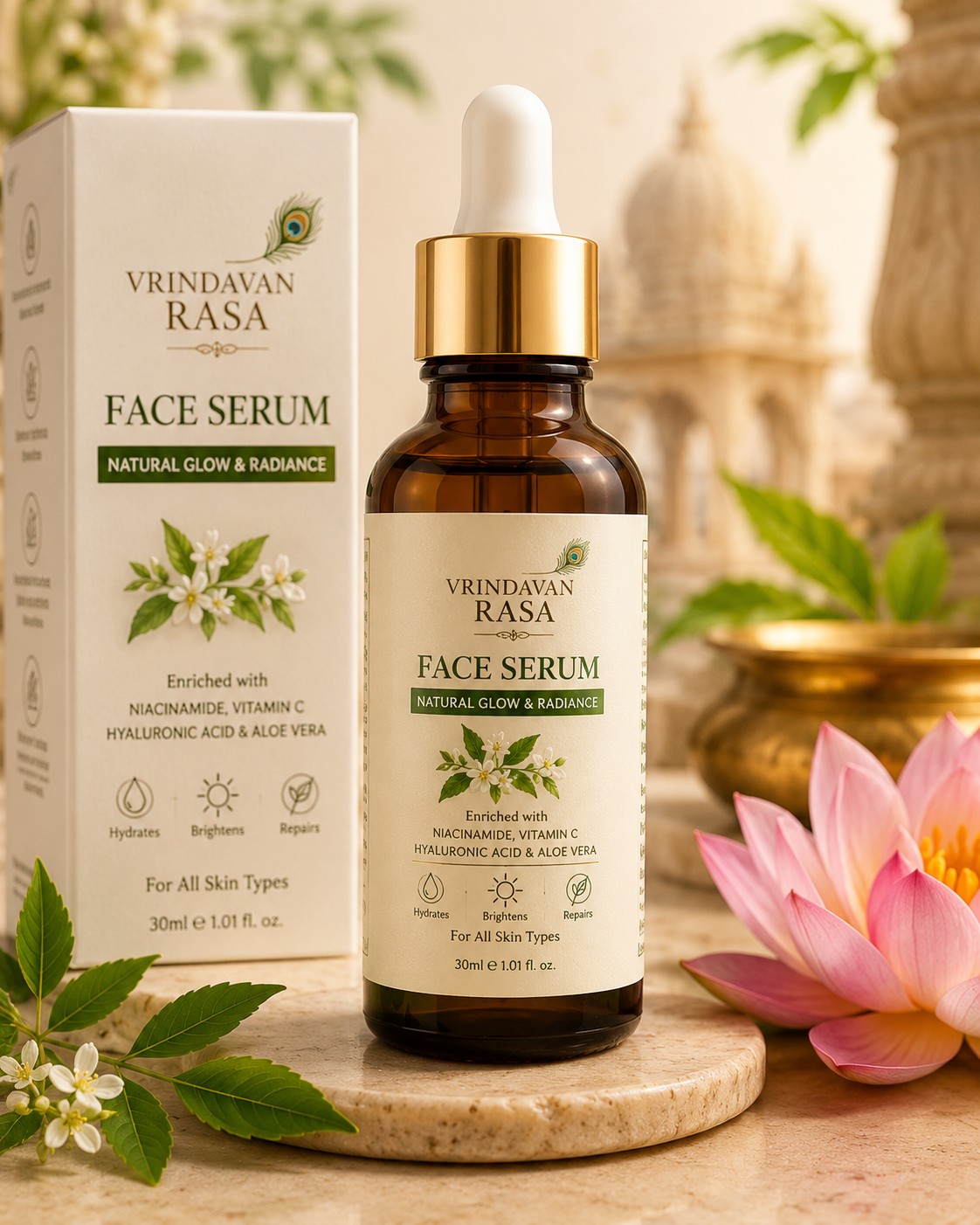 Vrindavan Rasa Vitamin C & Niacinamide Face Serum  30ml Pack of 2